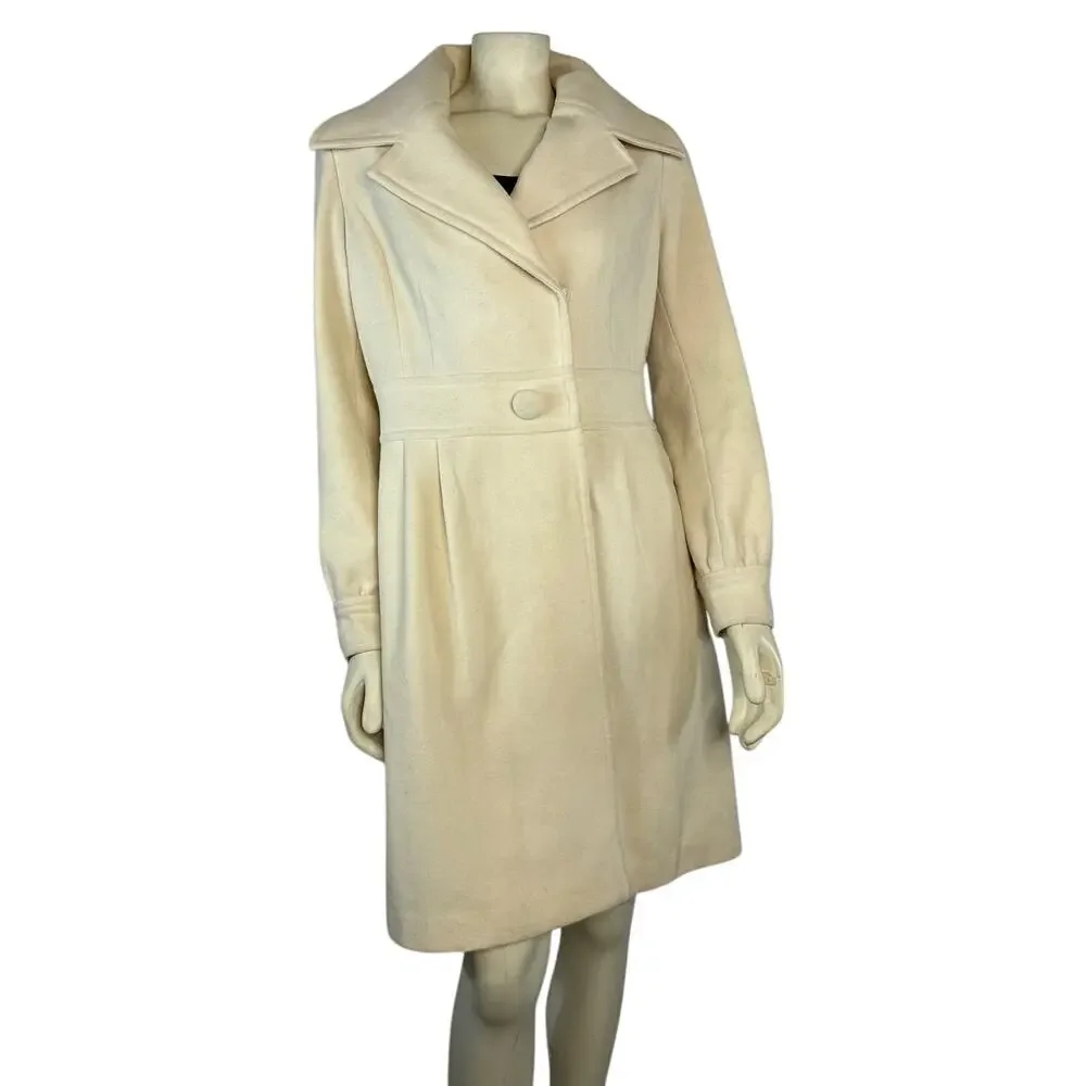 Retro Halogen fitted cream peacoat hoilday formal size medium